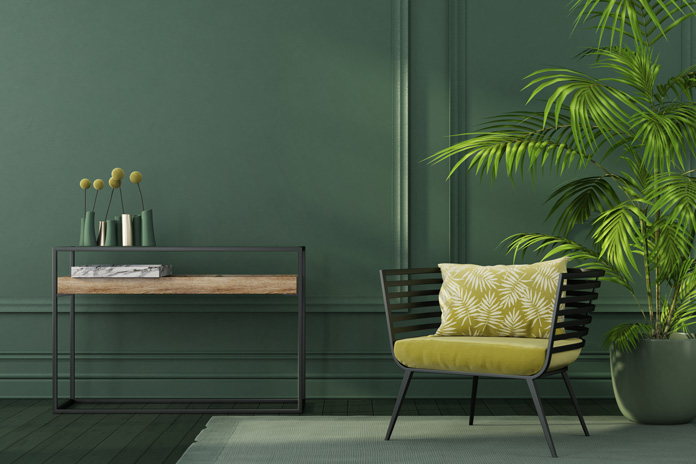Über uns: Ihr Spezialist für Wand- und Deckenbeläge aus natürlichen Rohstoffen 4 a green room with a chair and a table